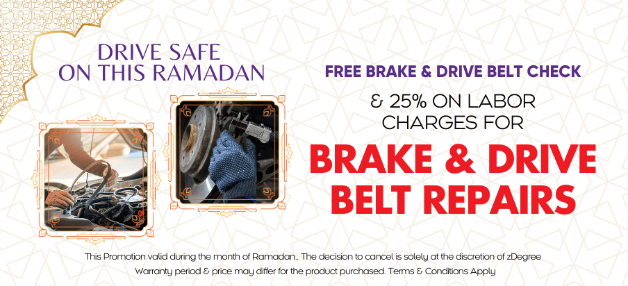 Ramadan Break and drive belt repair offer